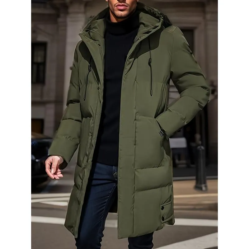 Men's Mid-length Thickened Warm Cotton Jacket 99001225L