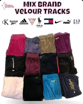 Mix Brand Velour Sports Tracks including Polo Ralph Lauren Nike Adidas and other top brands