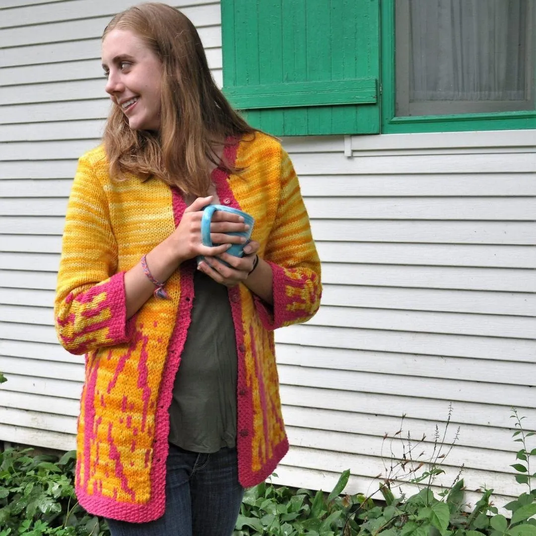 Morning Glory Sweater Coat Pattern - Lanaloft Worsted