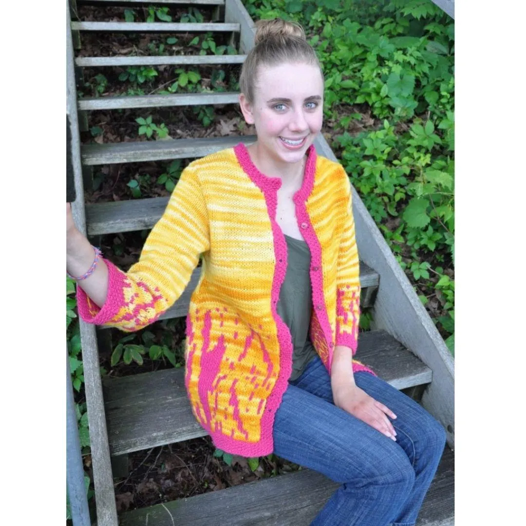 Morning Glory Sweater Coat Pattern - Lanaloft Worsted