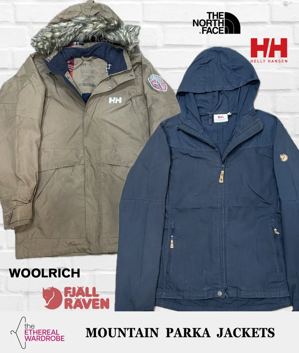 Mountain Parka Jackets Including Fjallraven, Woolrich and North Face