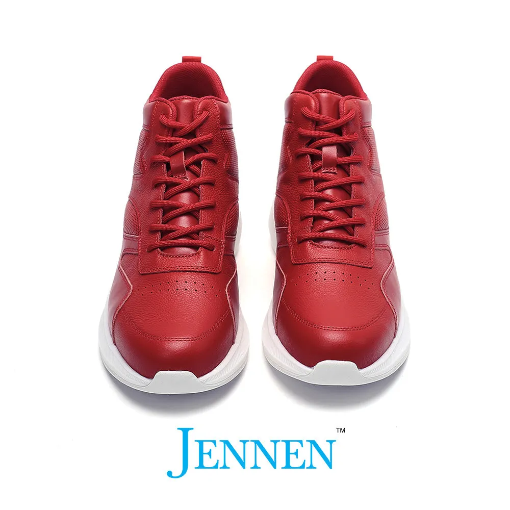 Mr. Pippen 8cm | 3.2 inches Bold Red Leather Instant Lift Sneakers