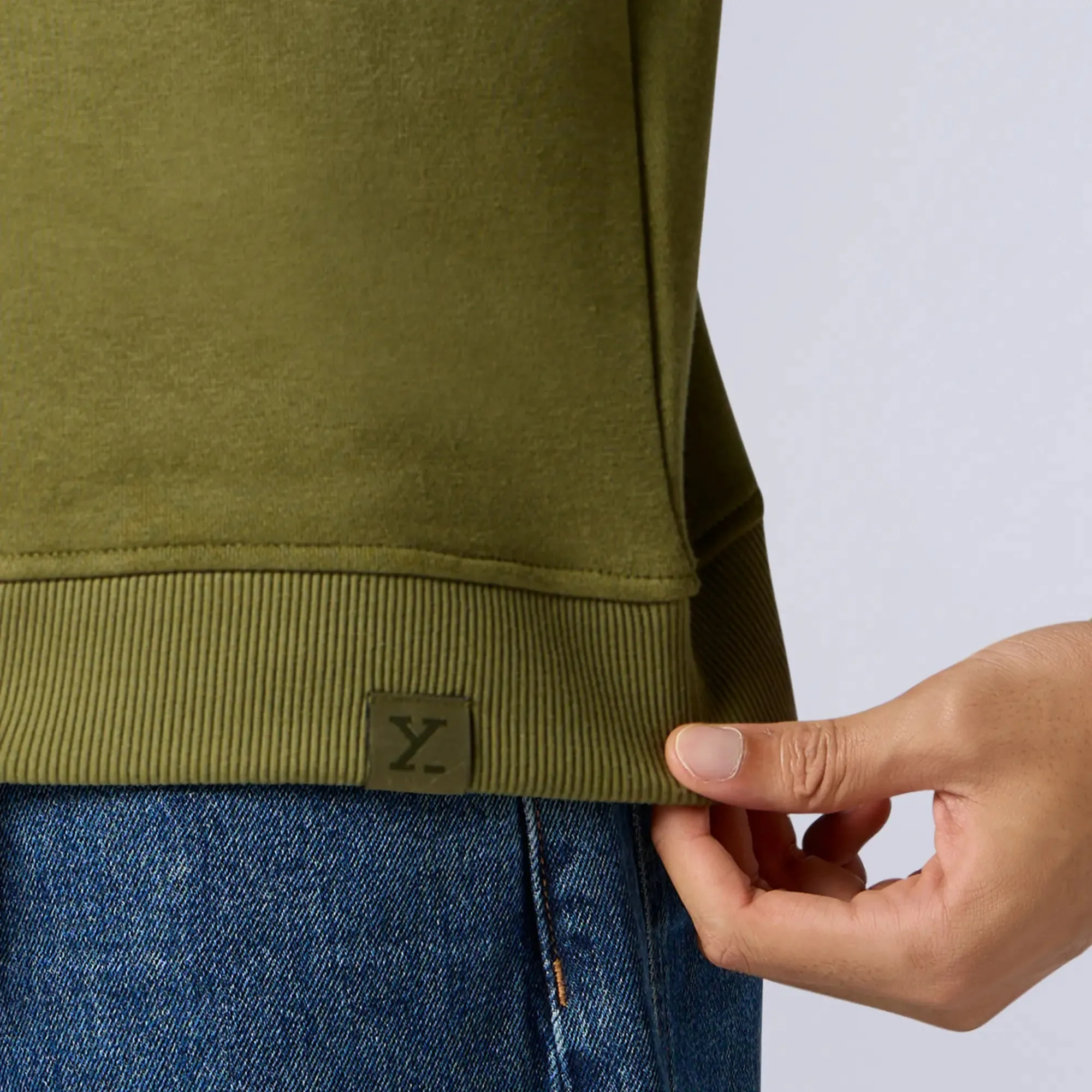 Neo French Terry Cotton-Blend Sweatshirt Olive Green