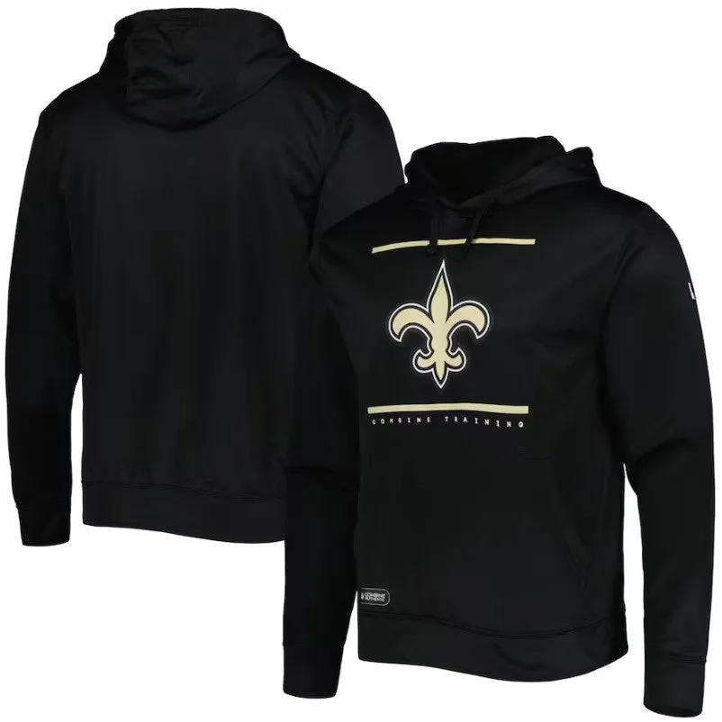 New Orleans Saints Combine Authentic Split Defense Pullover Hood