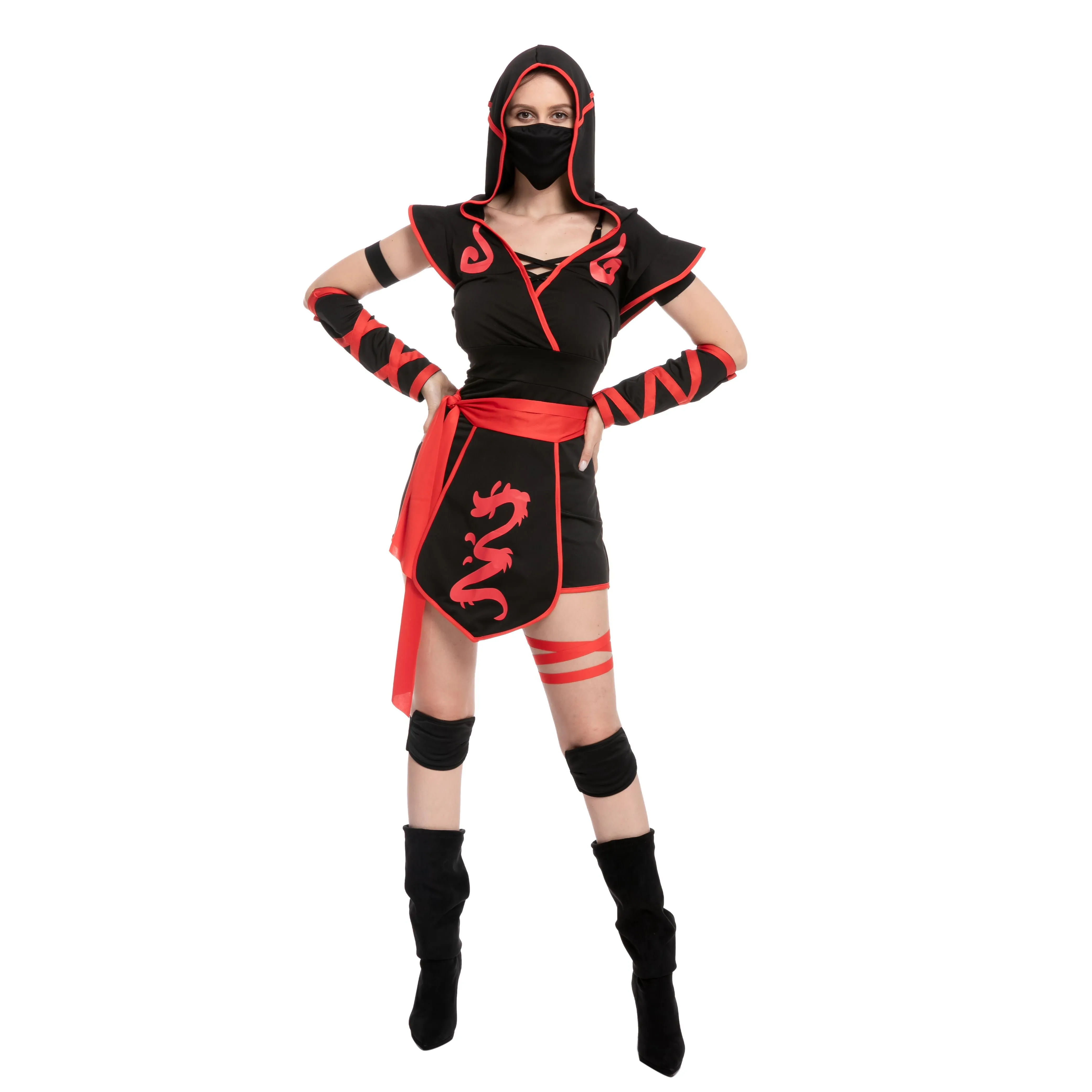 Ninja Short Pants Costume for Women - Adult