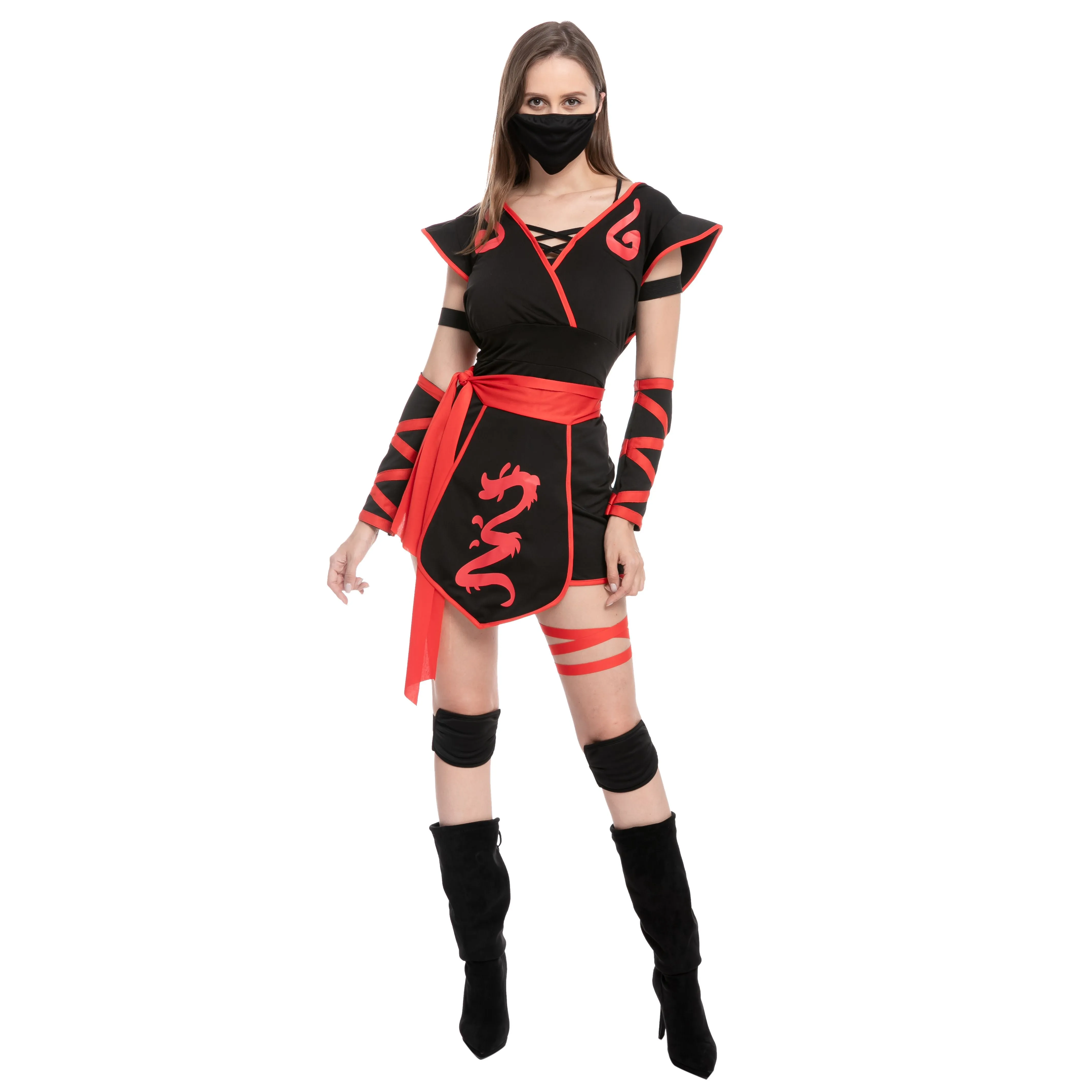 Ninja Short Pants Costume for Women - Adult