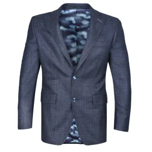 Norton Barrie Jacket Navy Check Lora Piana 8848