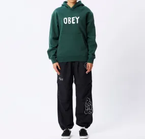 Obey OG Type Pullover Hoodie - Dark Cedar