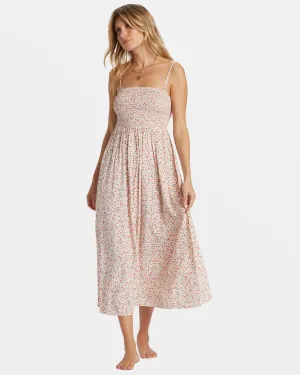 Off The Coast Midi Dress - White Cap