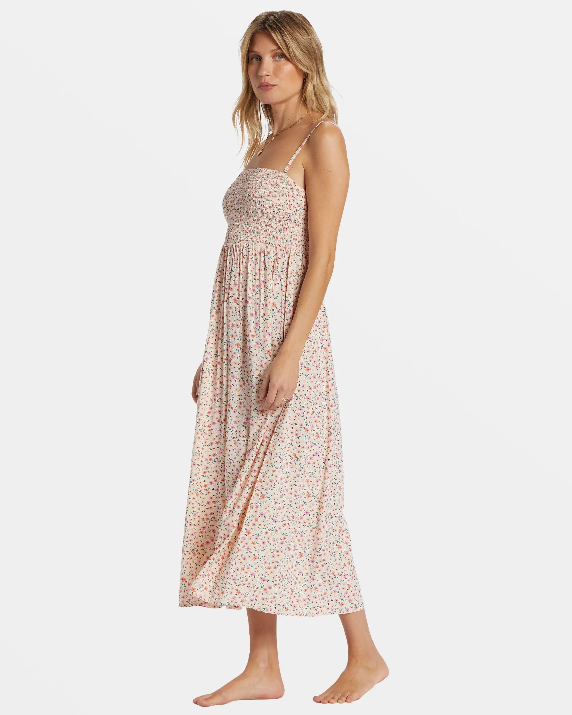 Off The Coast Midi Dress - White Cap