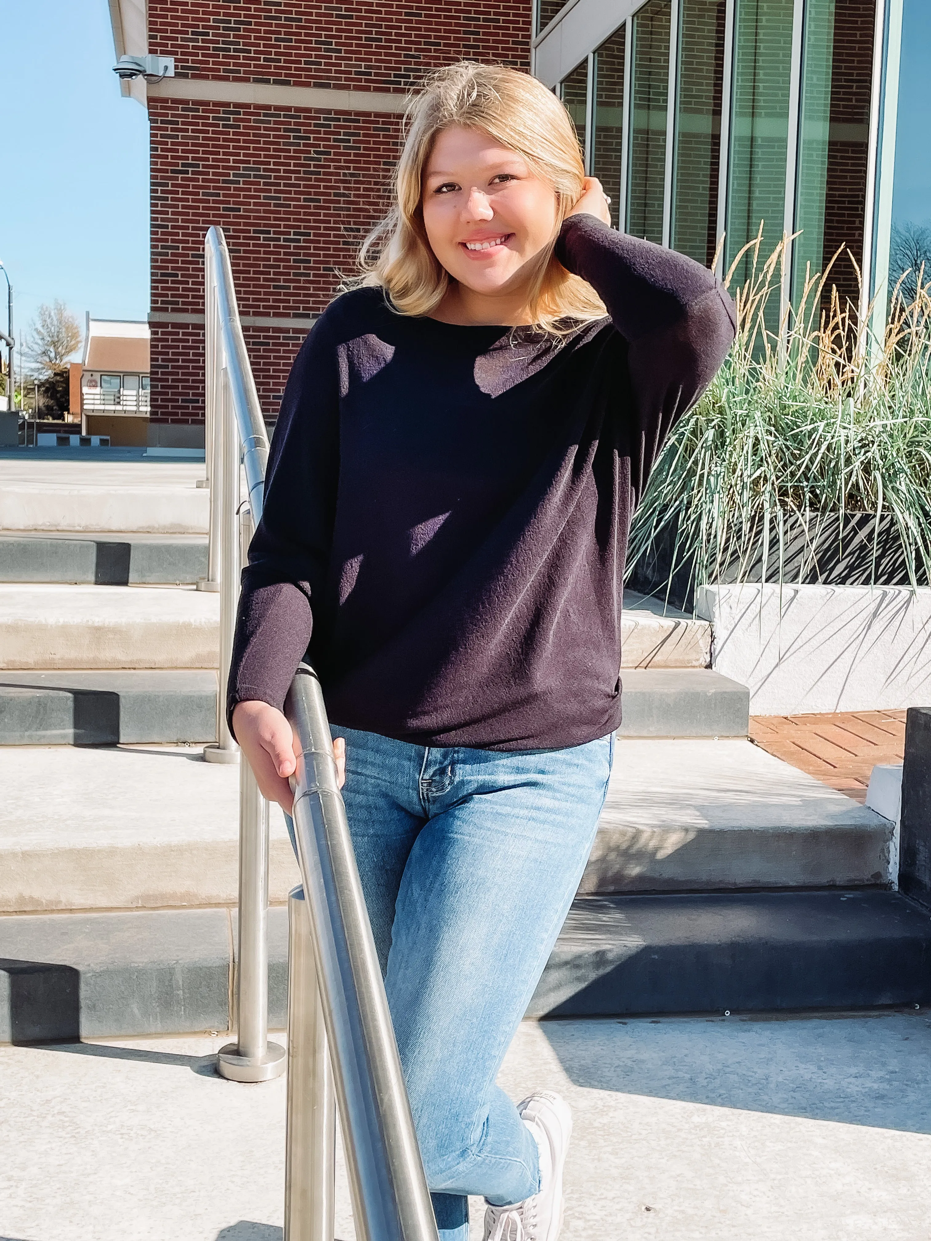 Off the Shoulder Dolman Sleeve Tunic