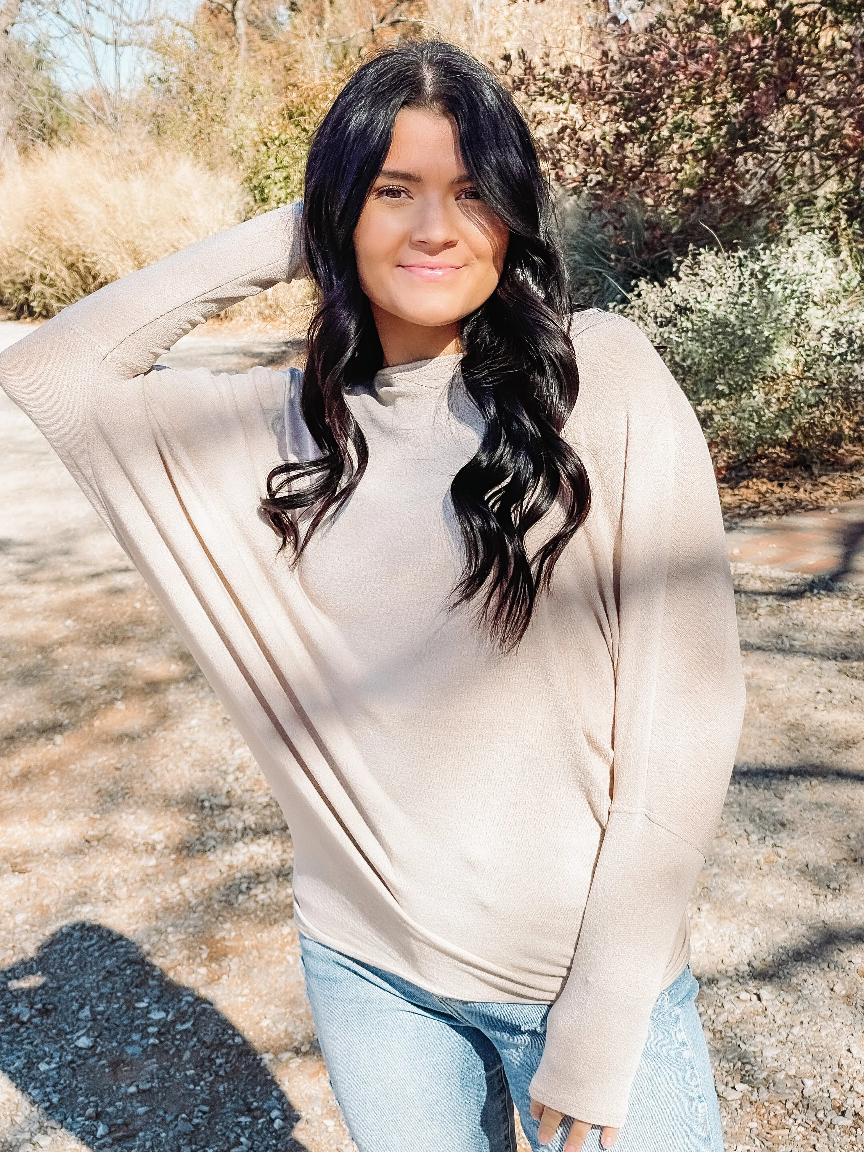 Off the Shoulder Dolman Sleeve Tunic