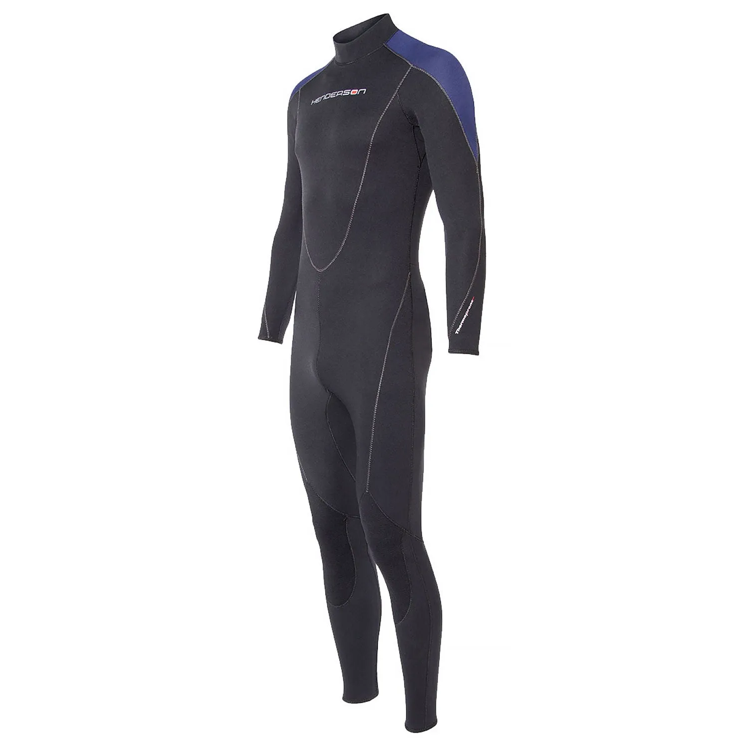 Open Box Henderson Man Thermoprene Jumpsuit (Back Zip) 5mm Scuba Wetsuit - Black / Blue - Small