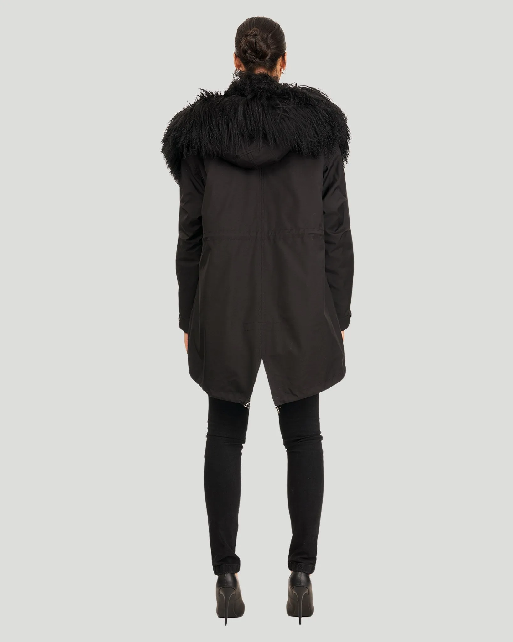 Parka with Lamb Trim