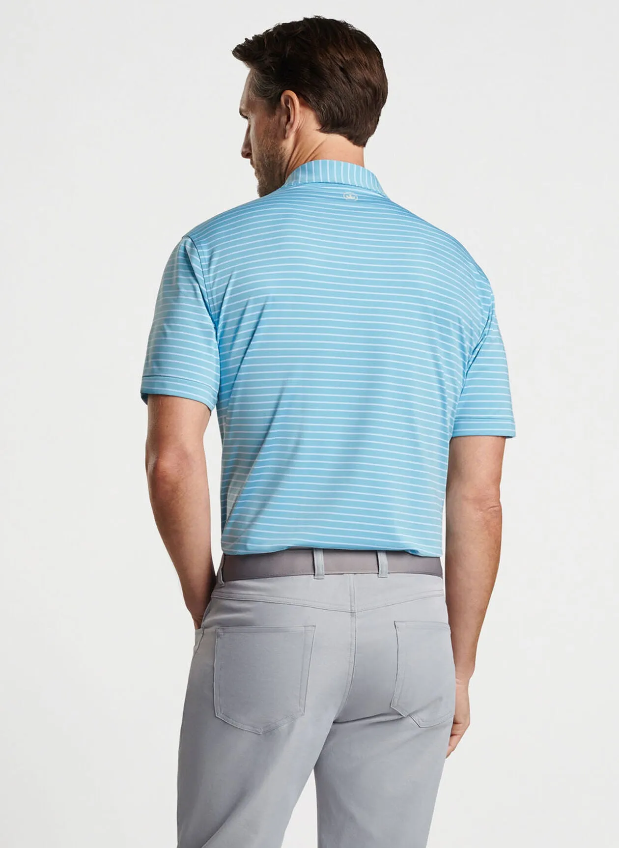 Peter Millar Drum Performance Polo Cyan