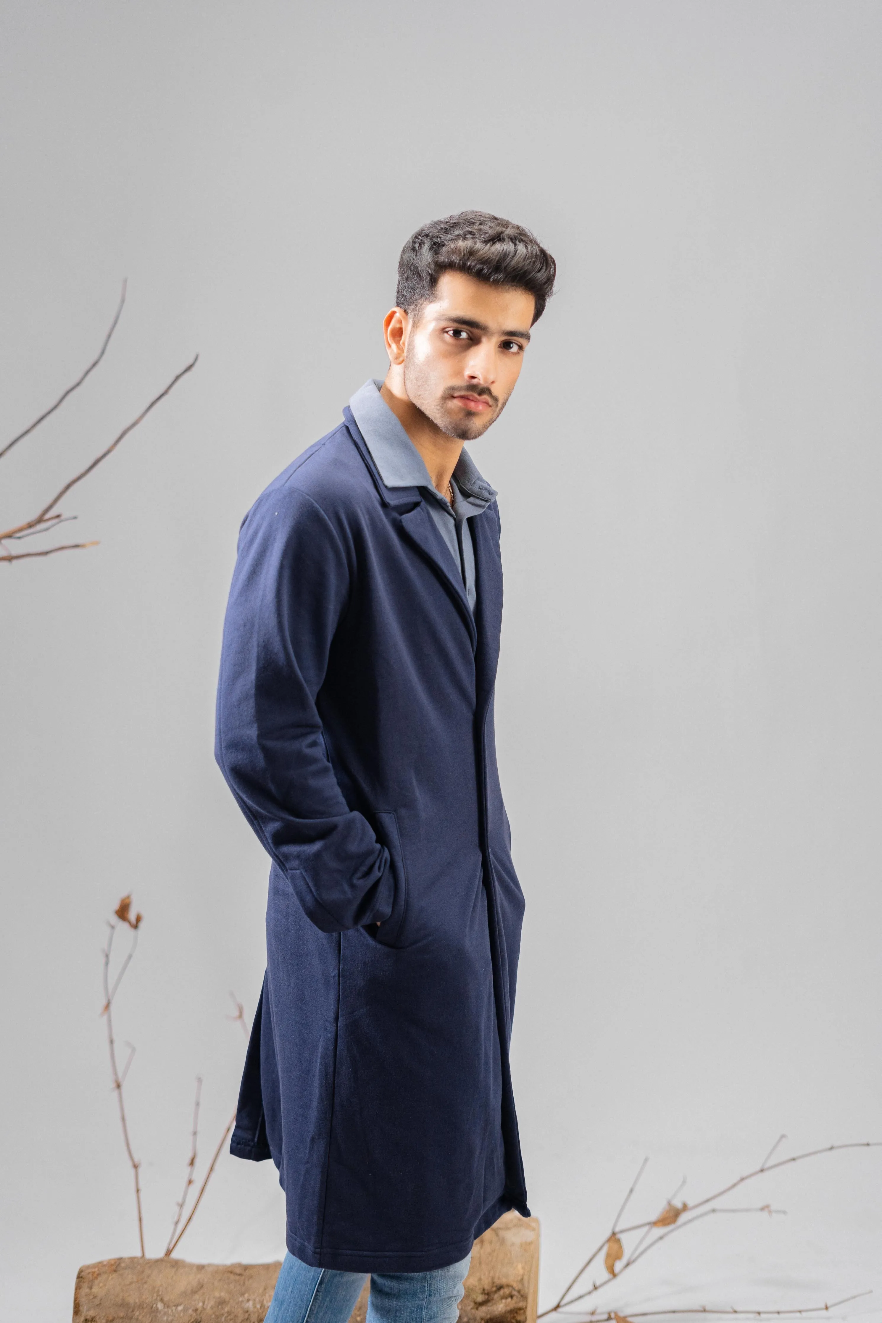 Polo Republica Men's Winter Fleece Long Coat