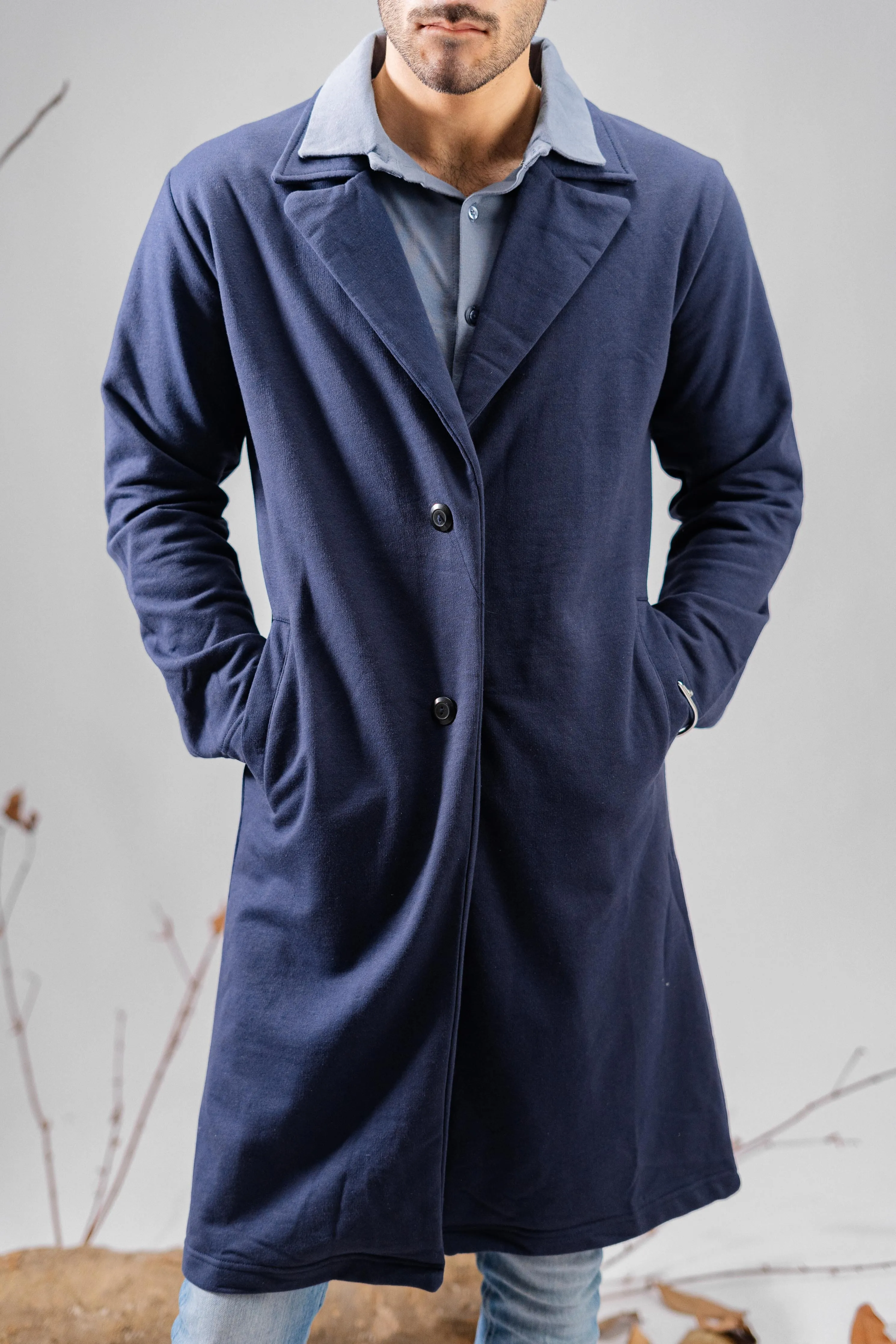 Polo Republica Men's Winter Fleece Long Coat