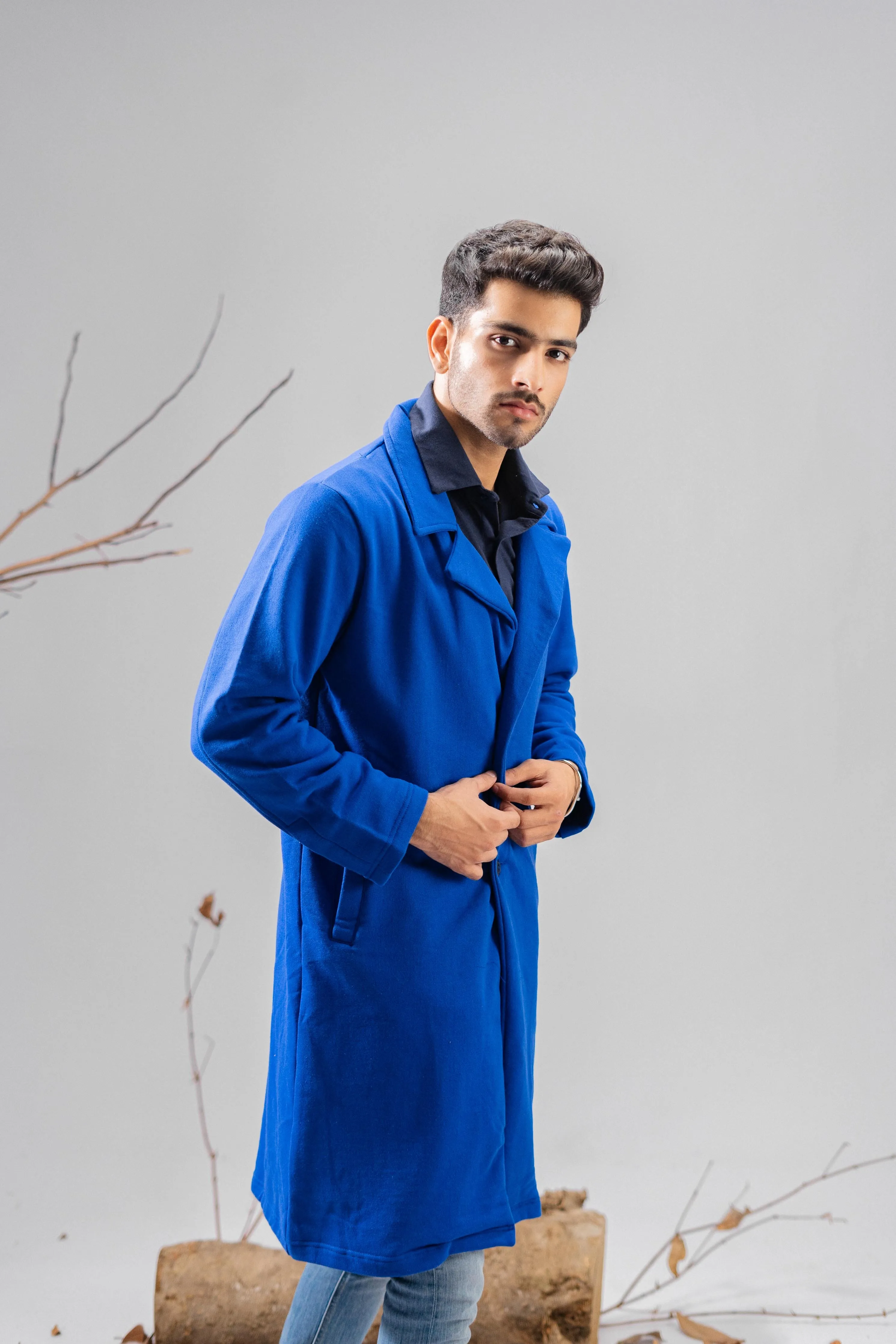 Polo Republica Men's Winter Fleece Long Coat