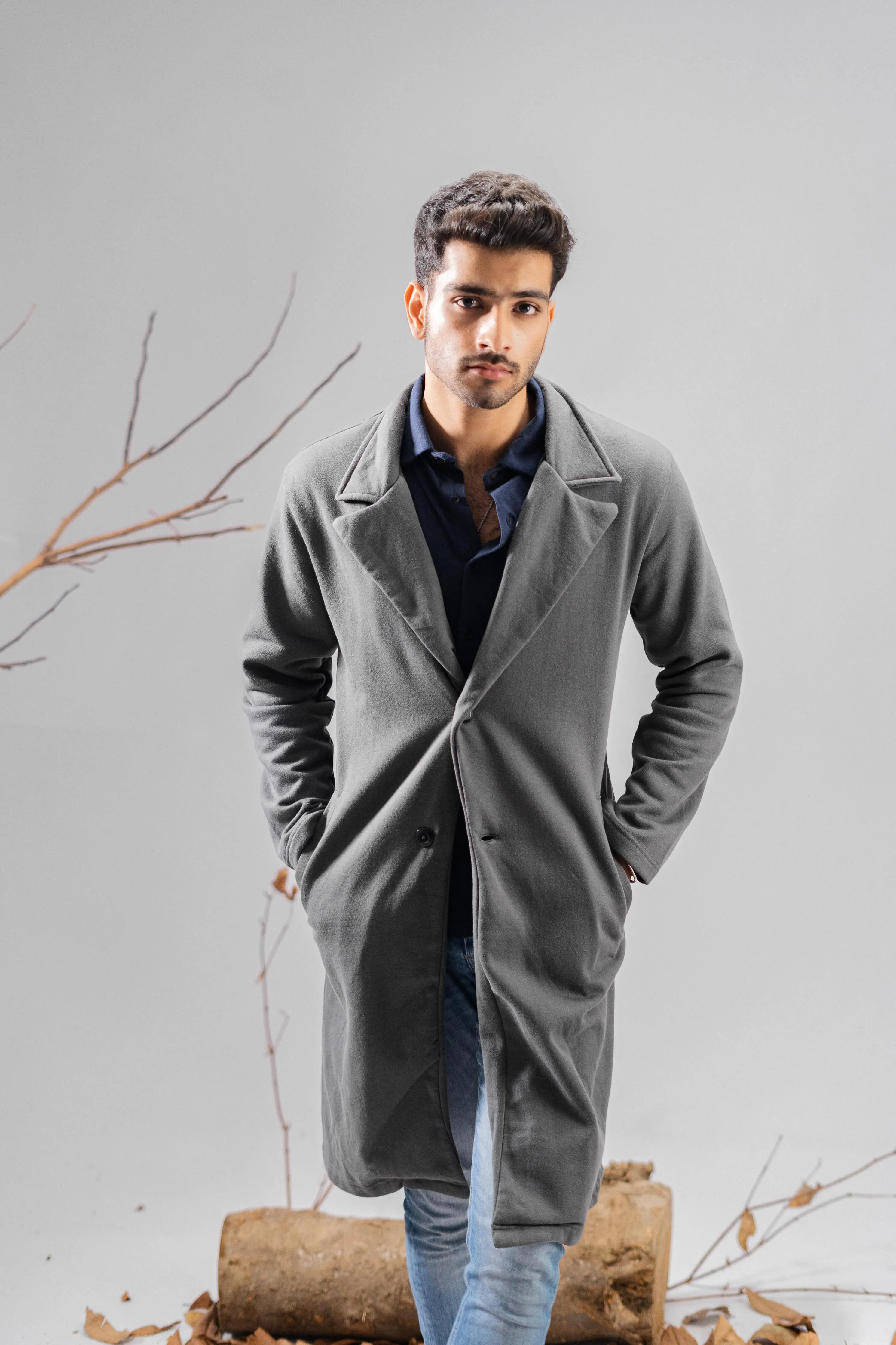 Polo Republica Men's Winter Fleece Long Coat