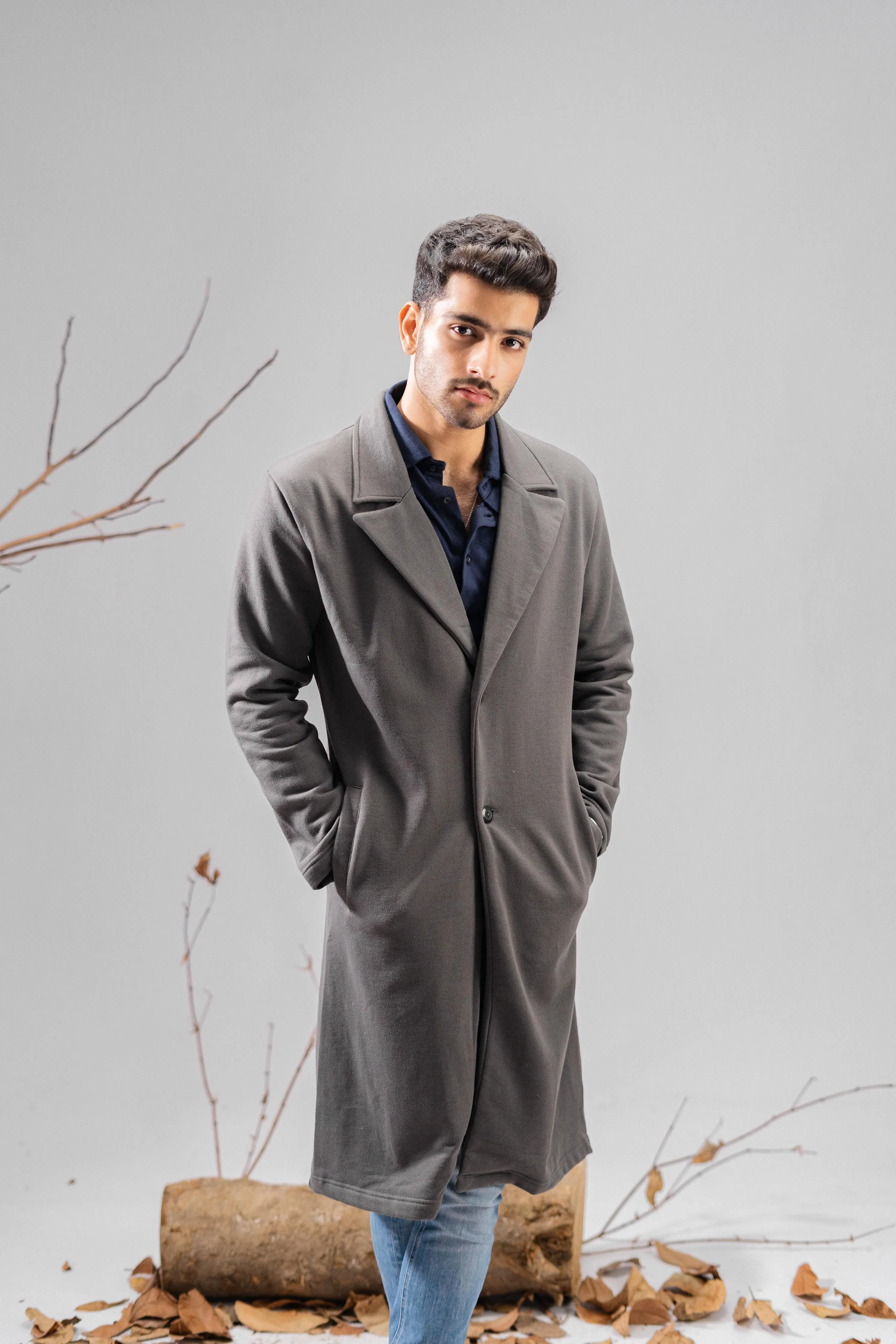 Polo Republica Men's Winter Fleece Long Coat