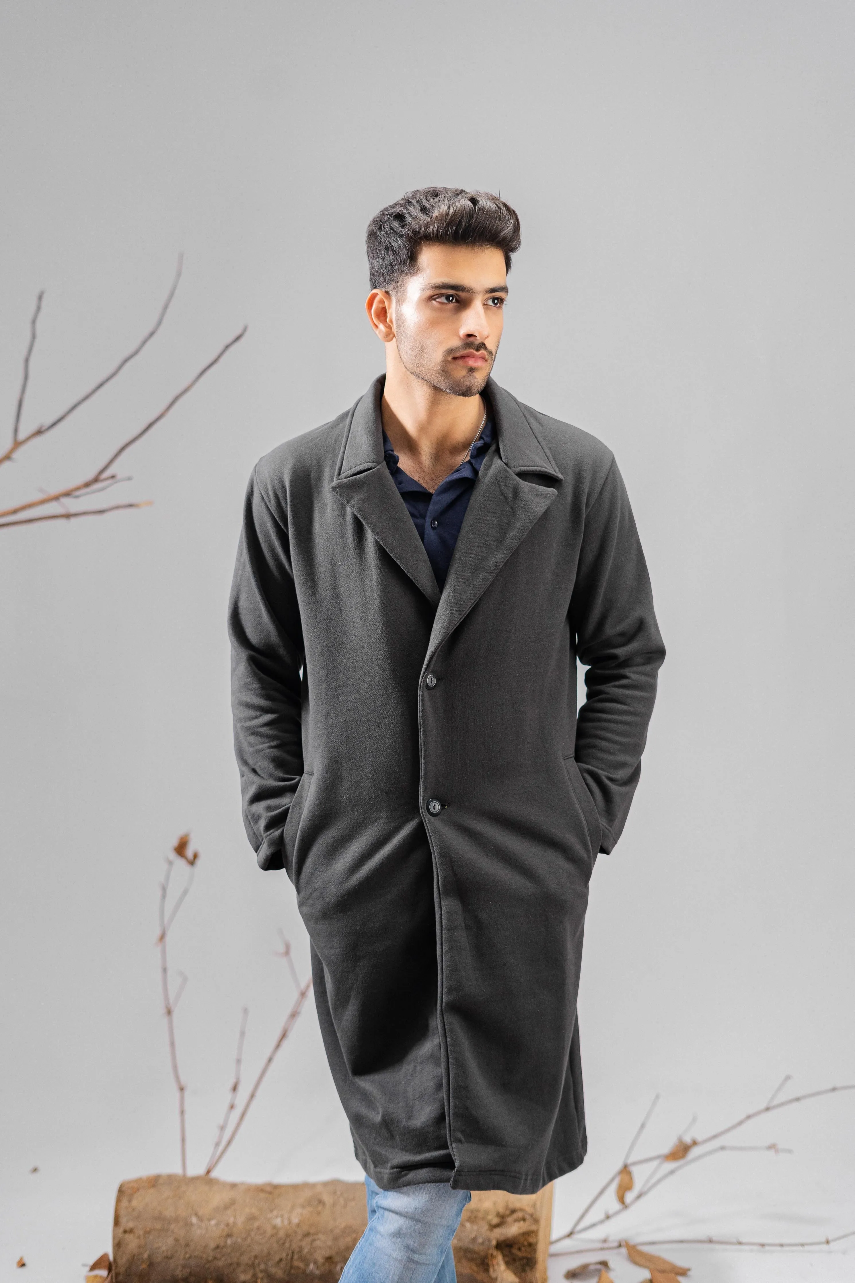 Polo Republica Men's Winter Fleece Long Coat