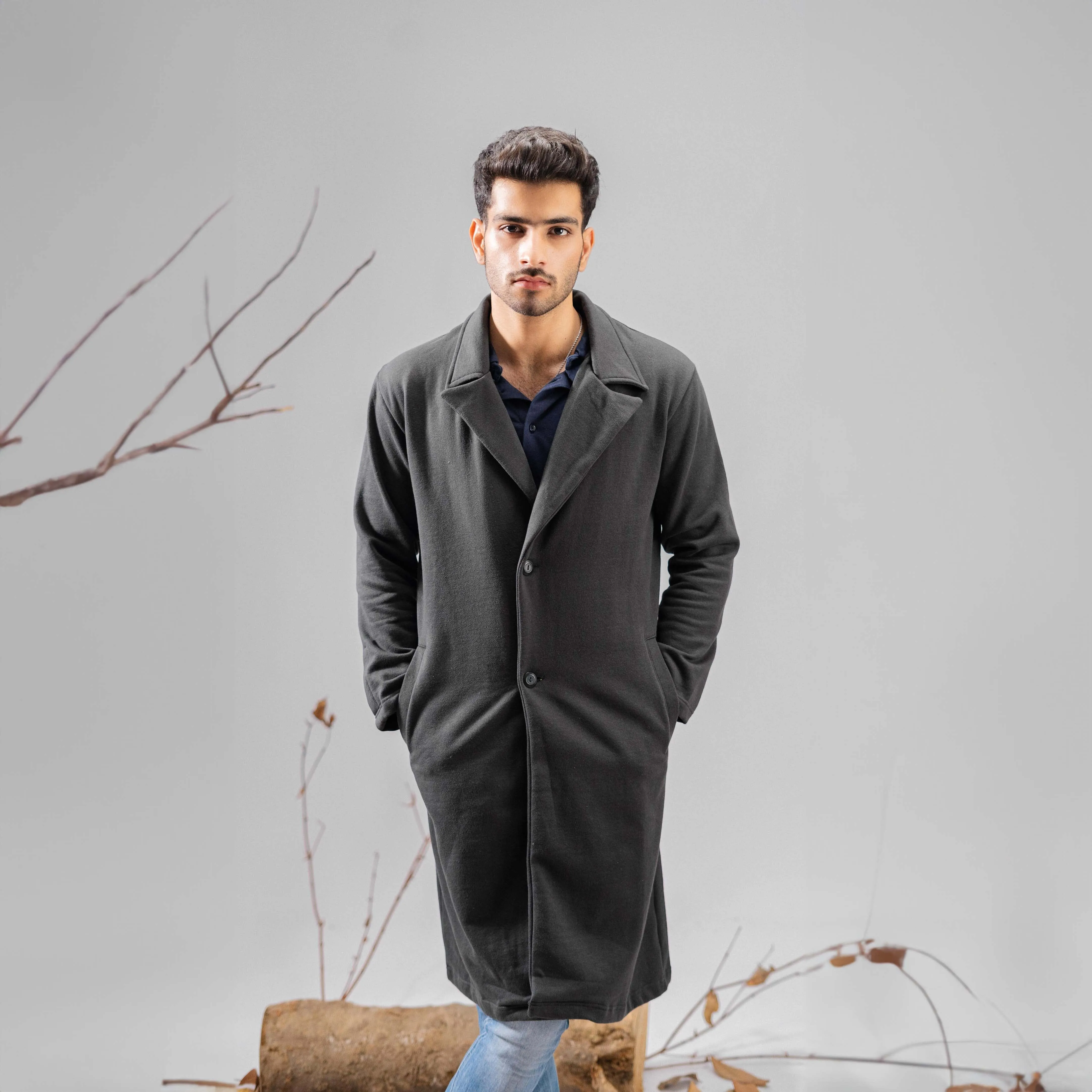 Polo Republica Men's Winter Fleece Long Coat