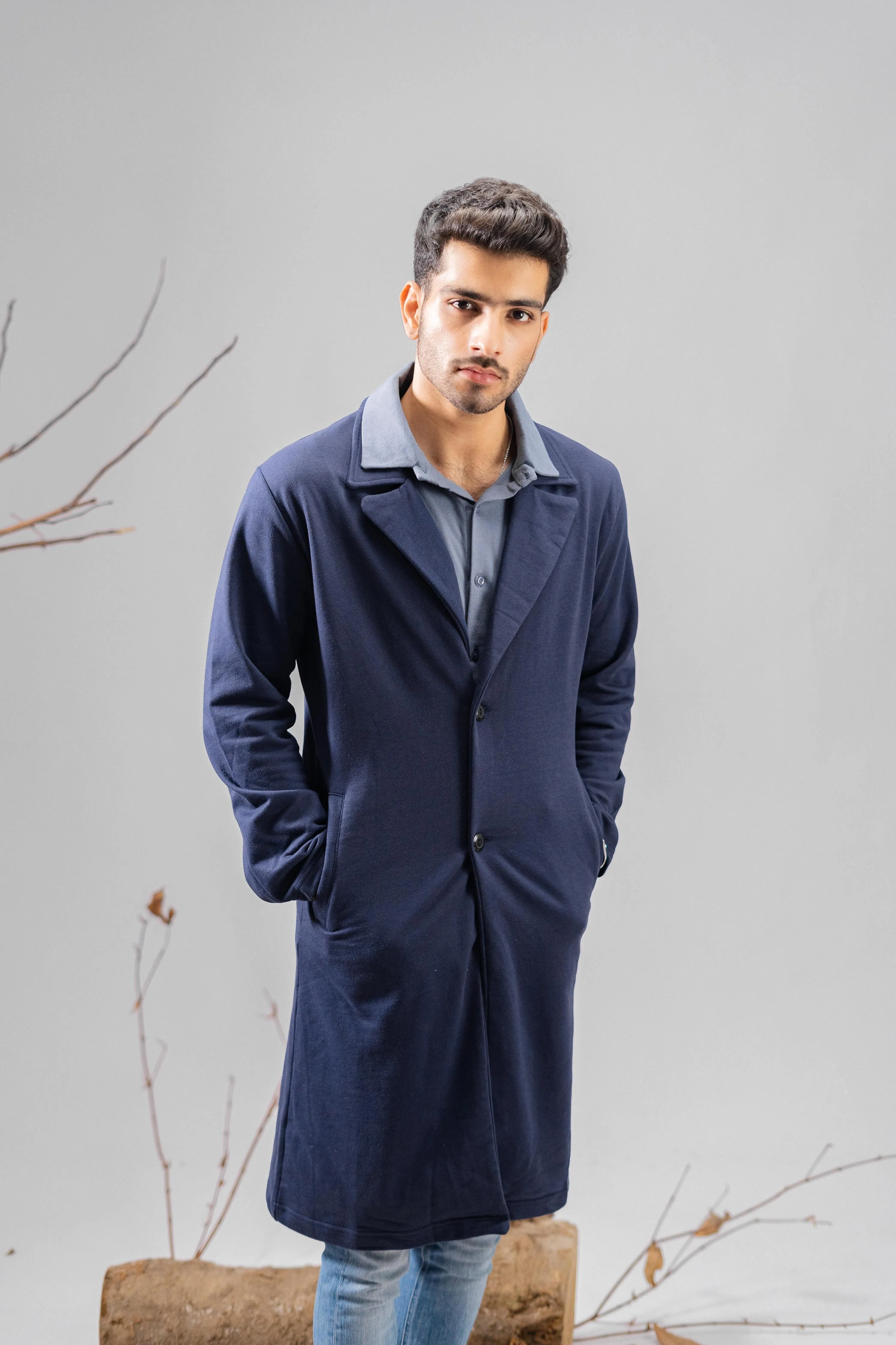 Polo Republica Men's Winter Fleece Long Coat