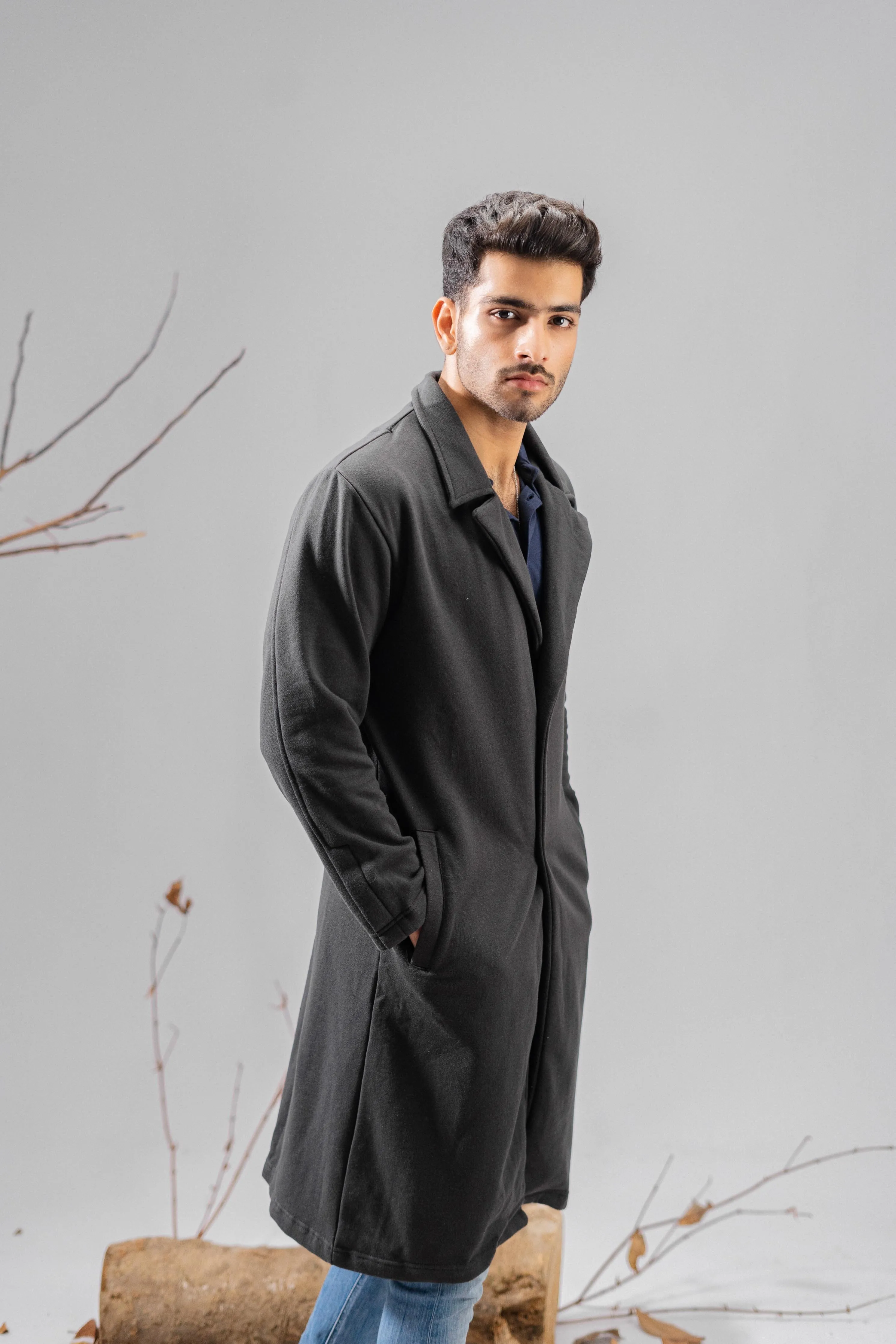 Polo Republica Men's Winter Fleece Long Coat