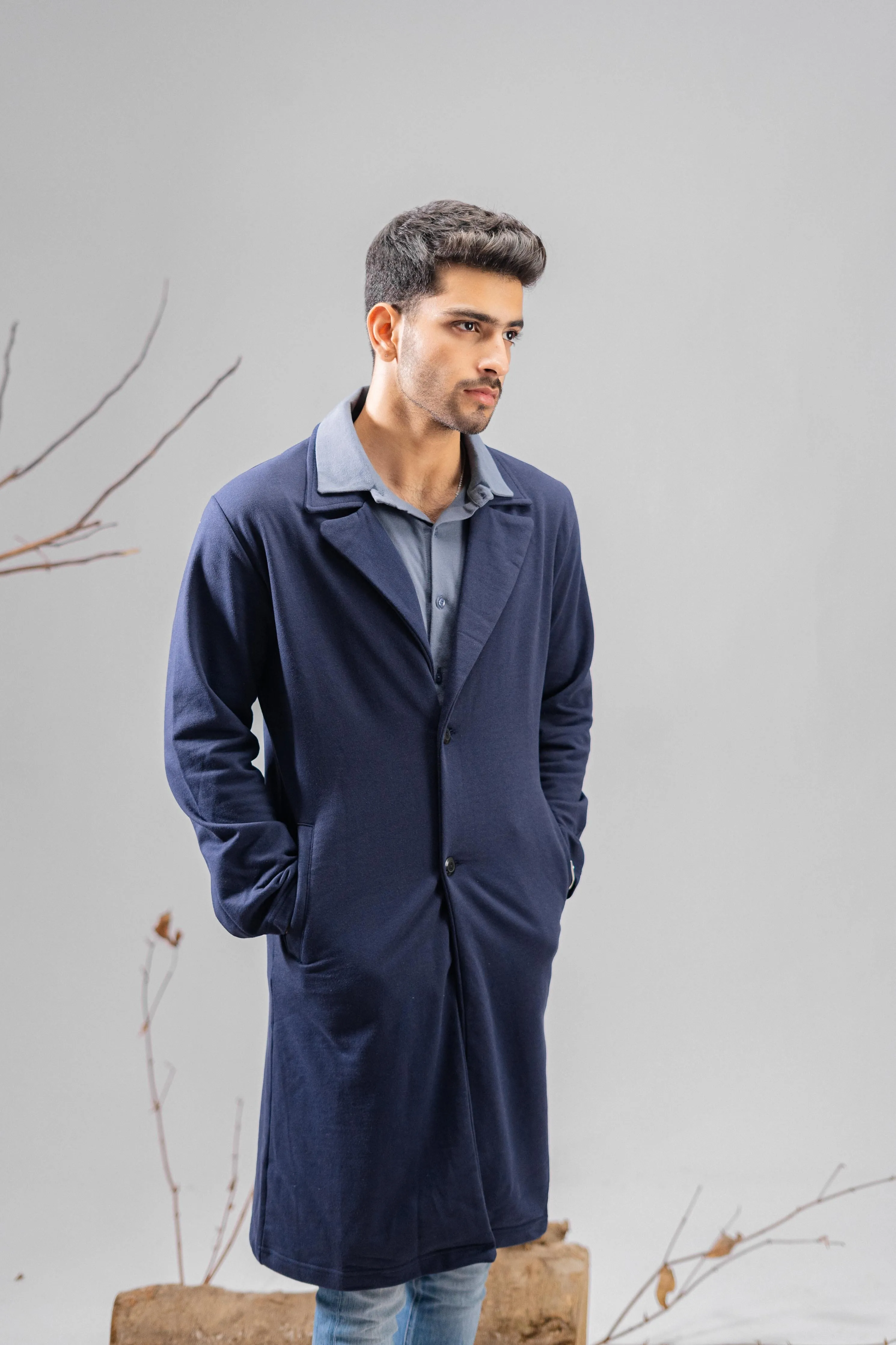 Polo Republica Men's Winter Fleece Long Coat