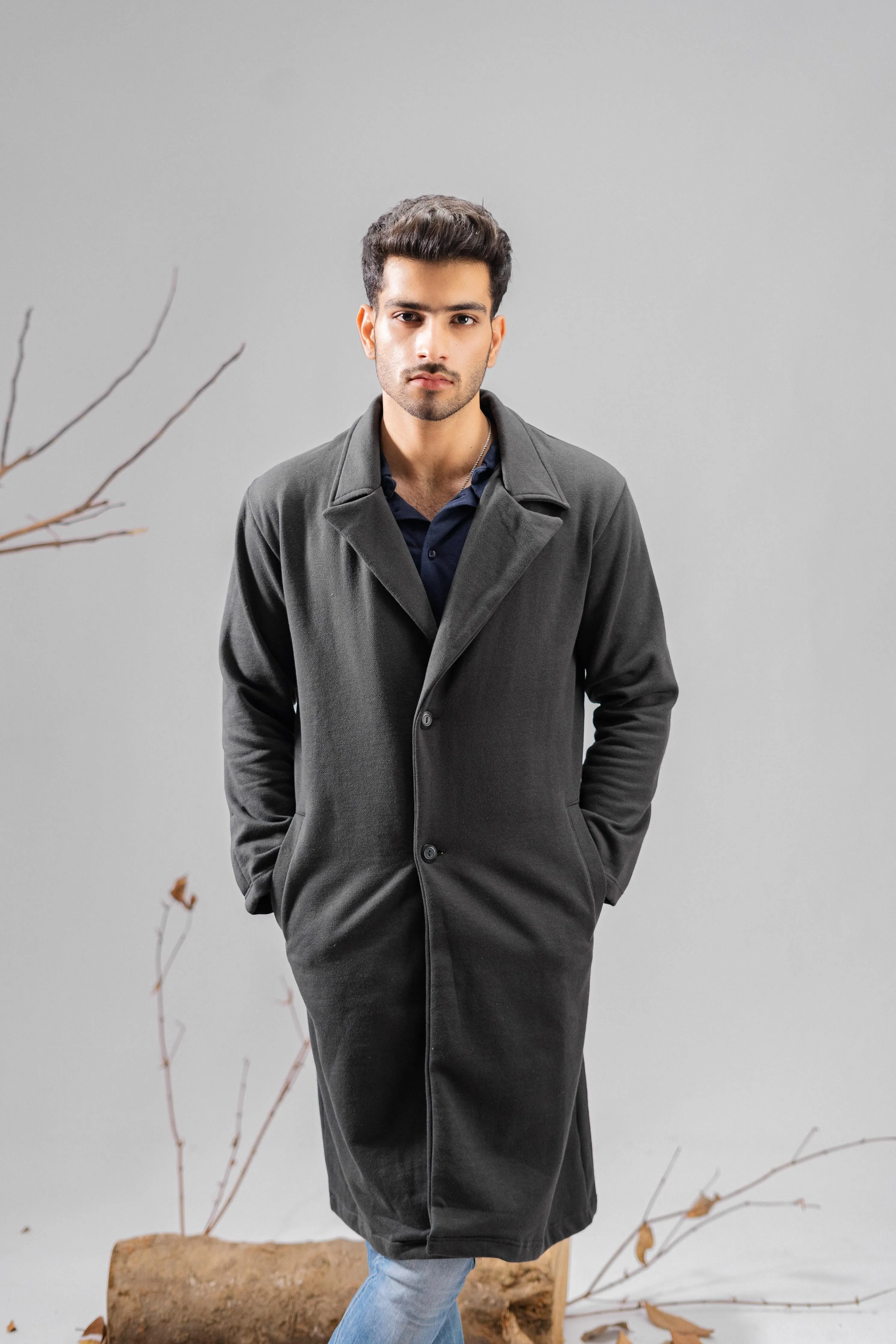 Polo Republica Men's Winter Fleece Long Coat