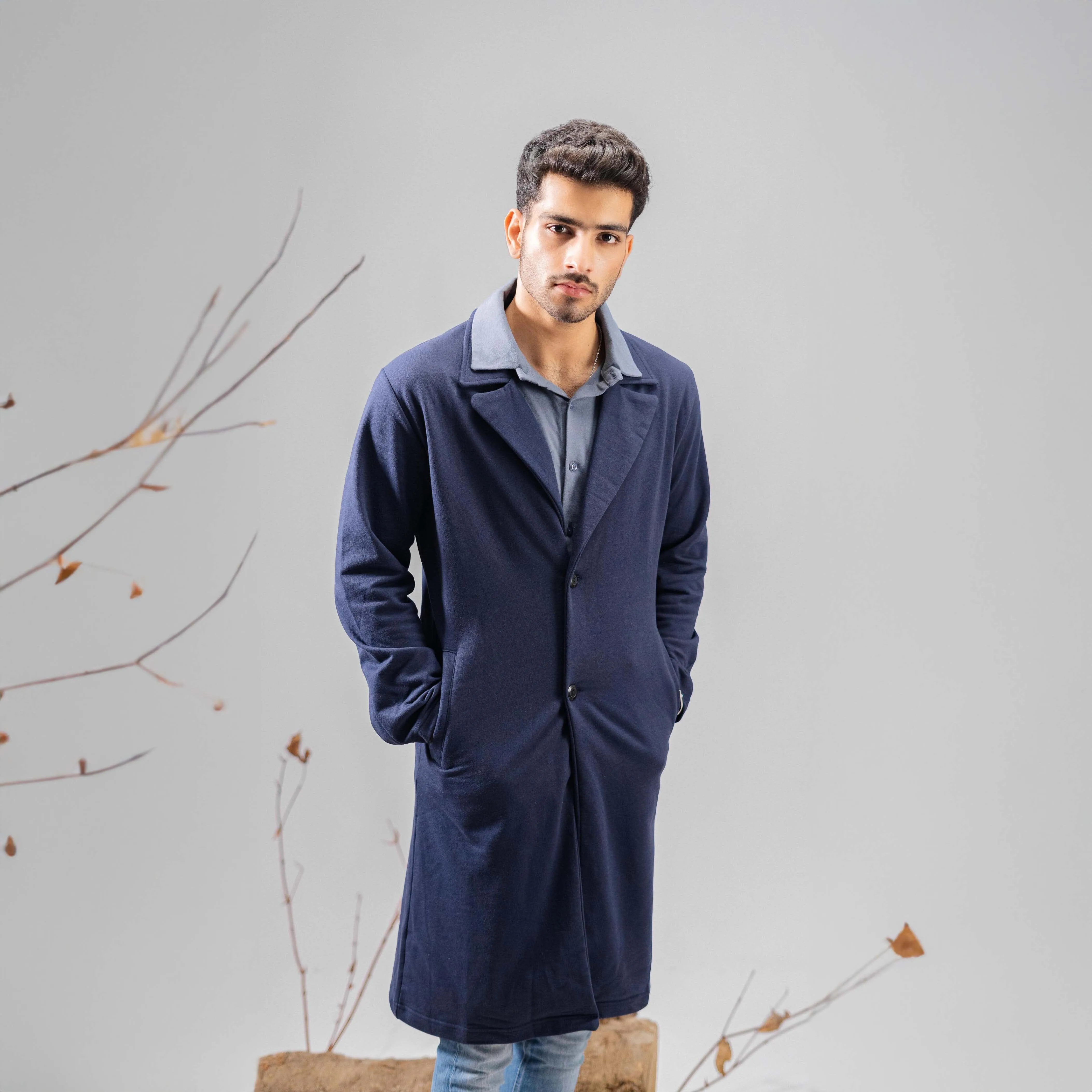 Polo Republica Men's Winter Fleece Long Coat