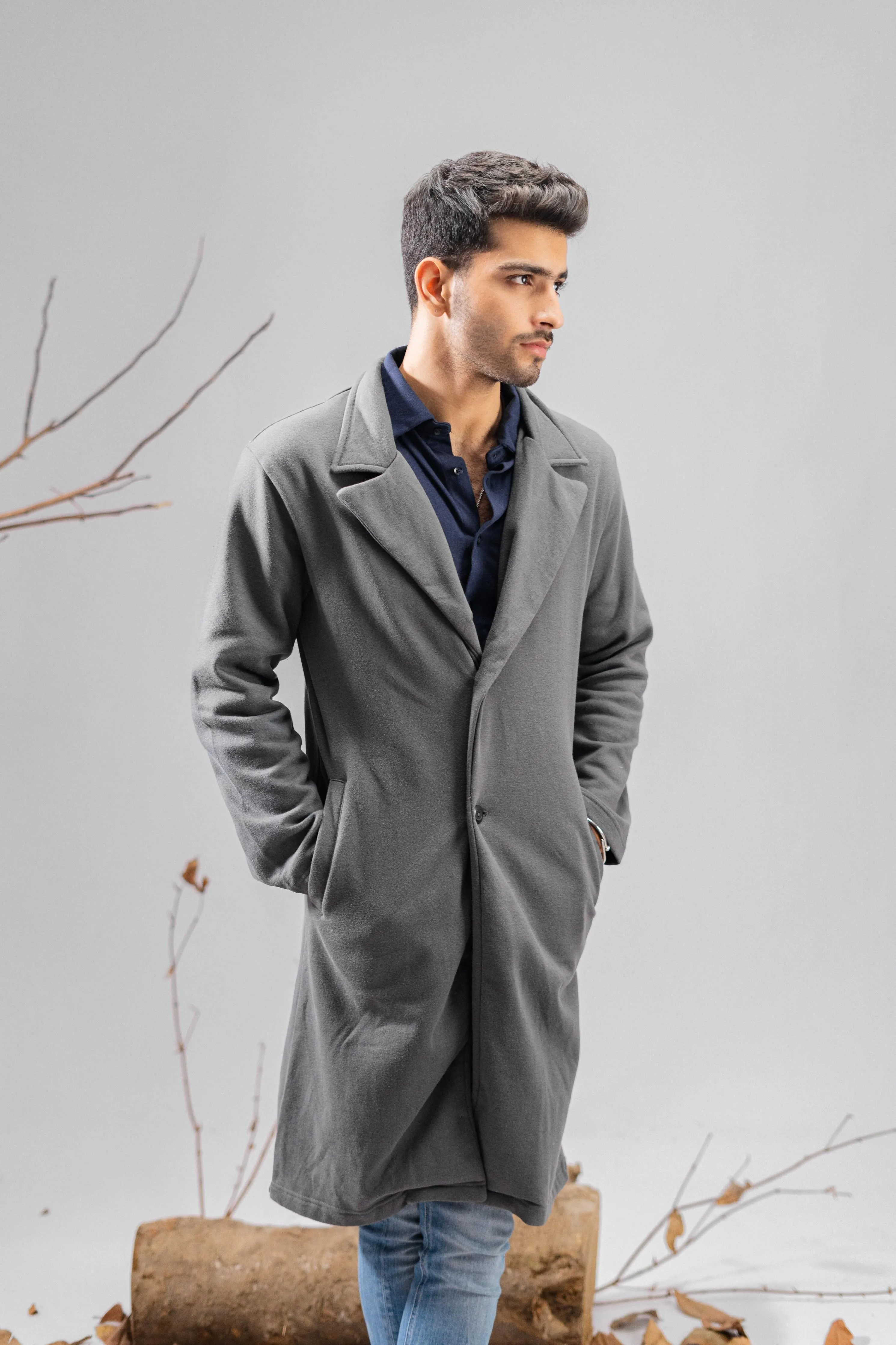 Polo Republica Men's Winter Fleece Long Coat