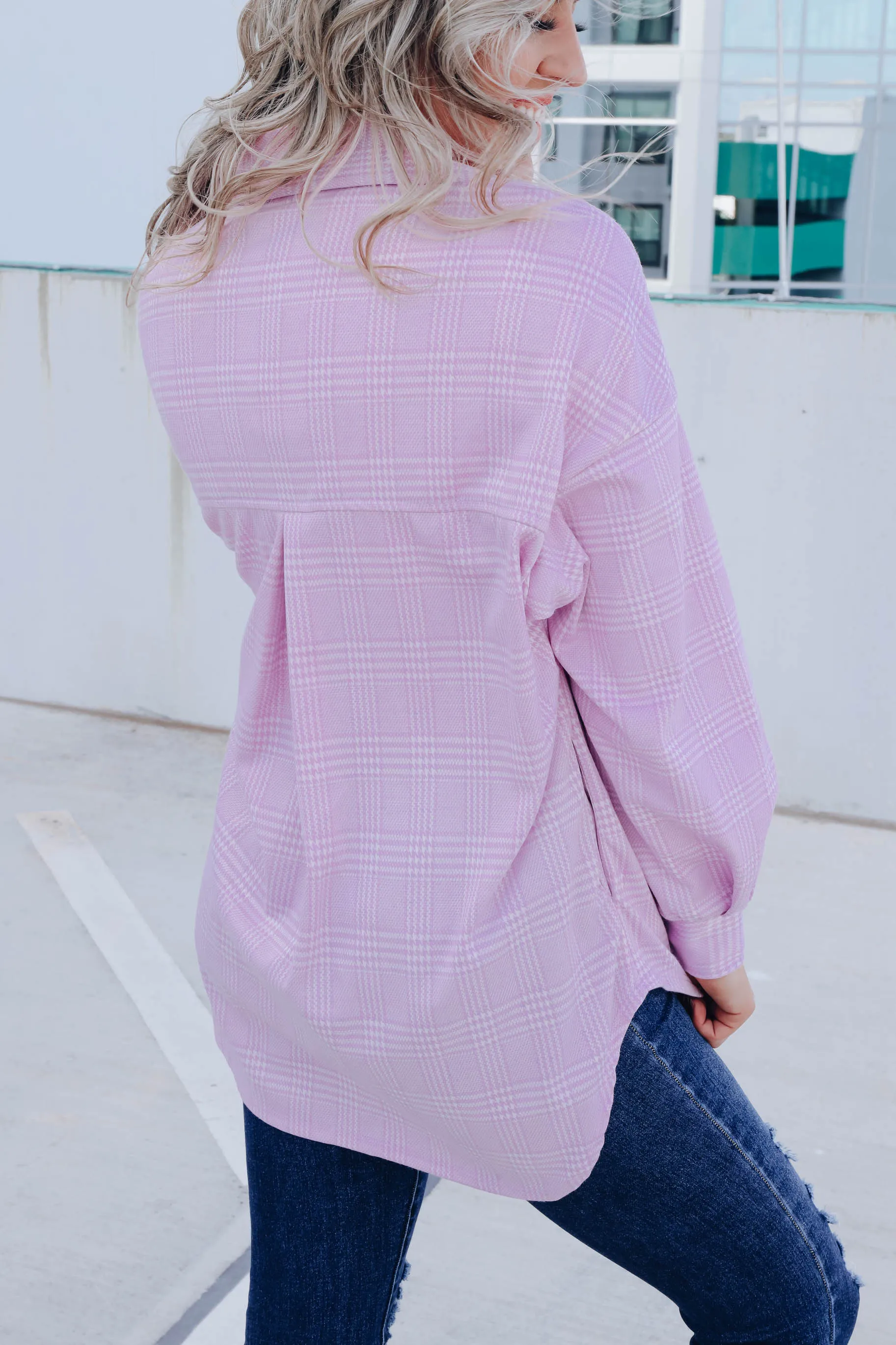 Poppy Plaid Shacket - Lavender