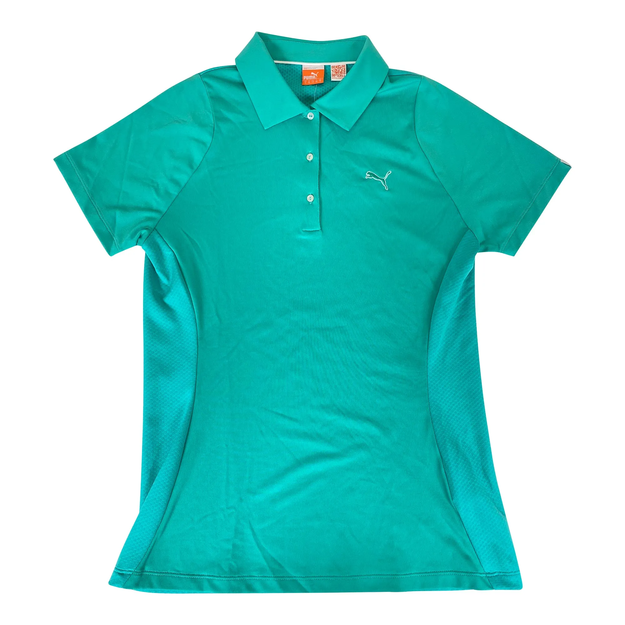 Puma Womens Button Polo - DARK CYAN