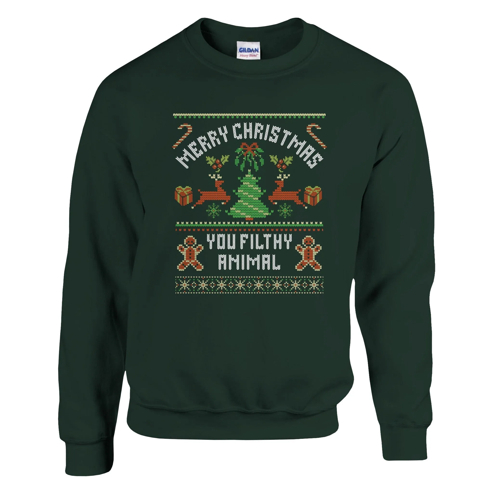 "Merry Christmas, You Filthy Animal" Ugly Christmas Unisex Sweat shirt