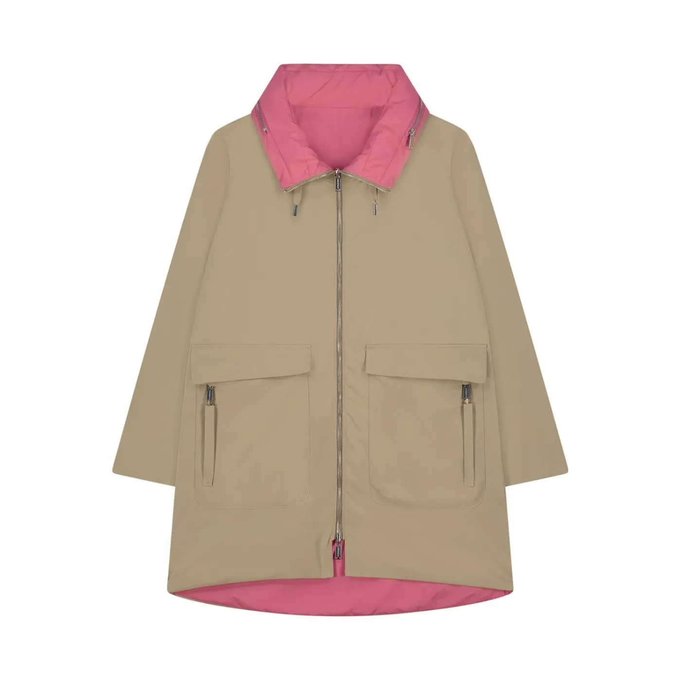 Rino & Pelle Reversible Coat | Sand / Lipgloss