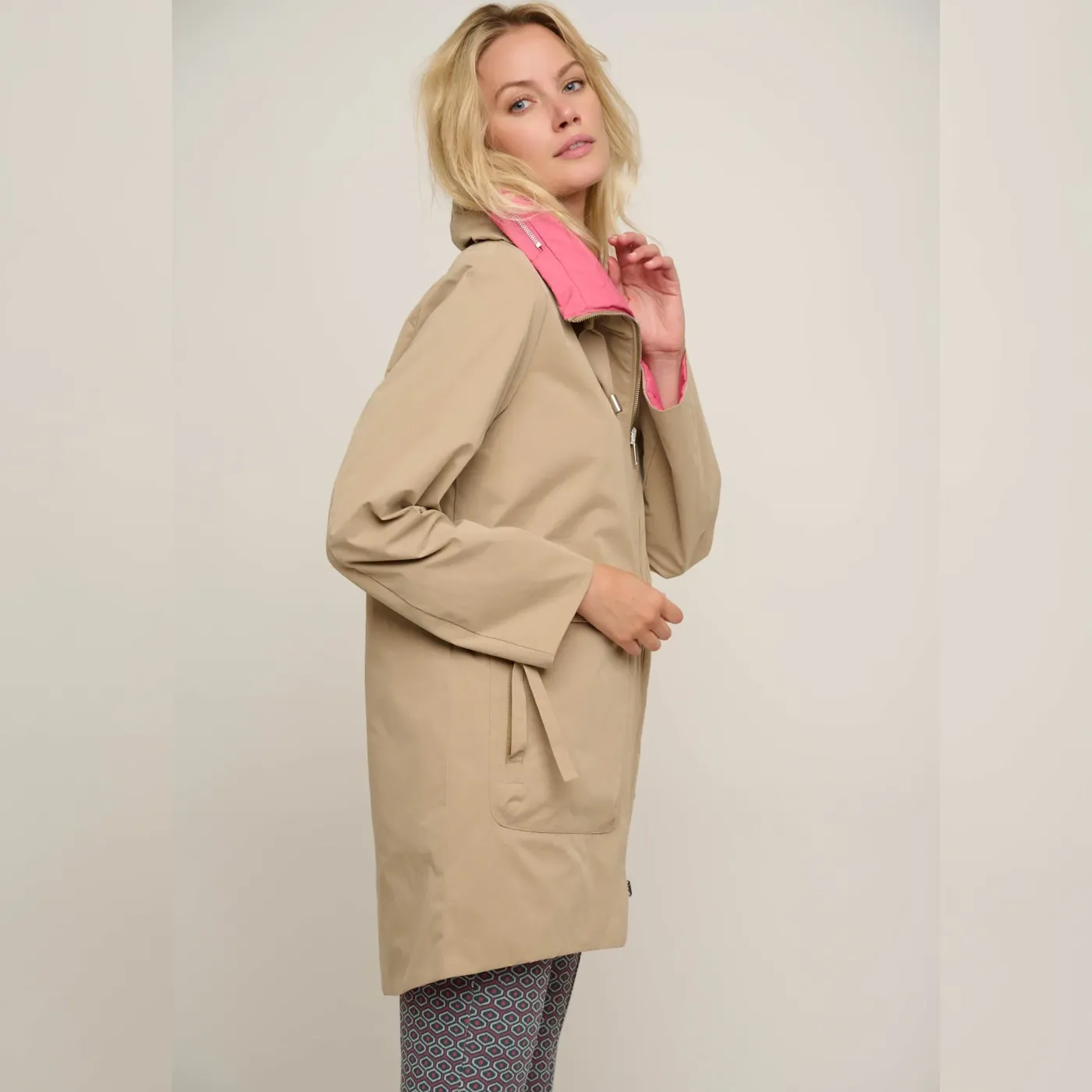 Rino & Pelle Reversible Coat | Sand / Lipgloss