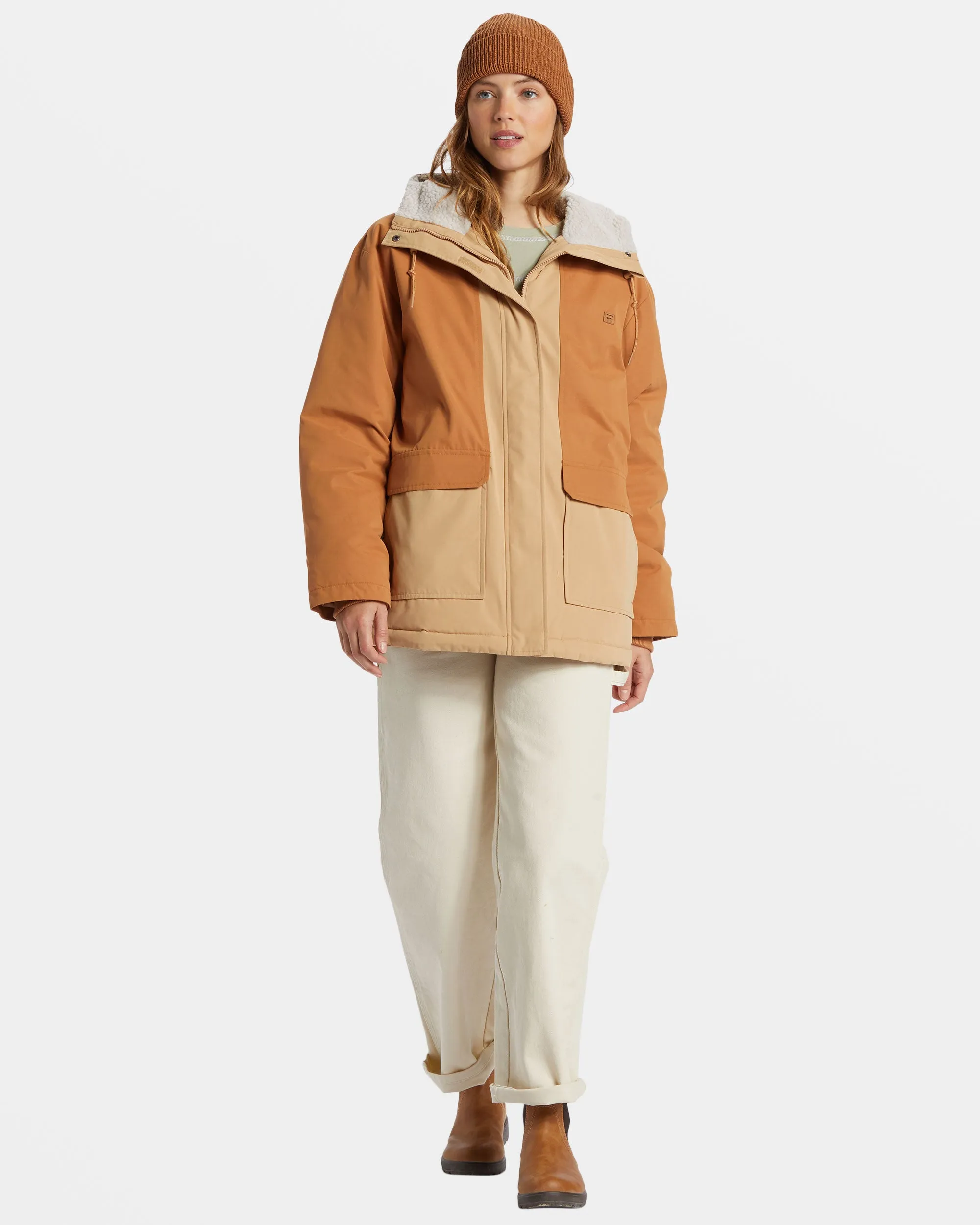 Road To Laguna Hooded Parka Jacket - Wet Sand