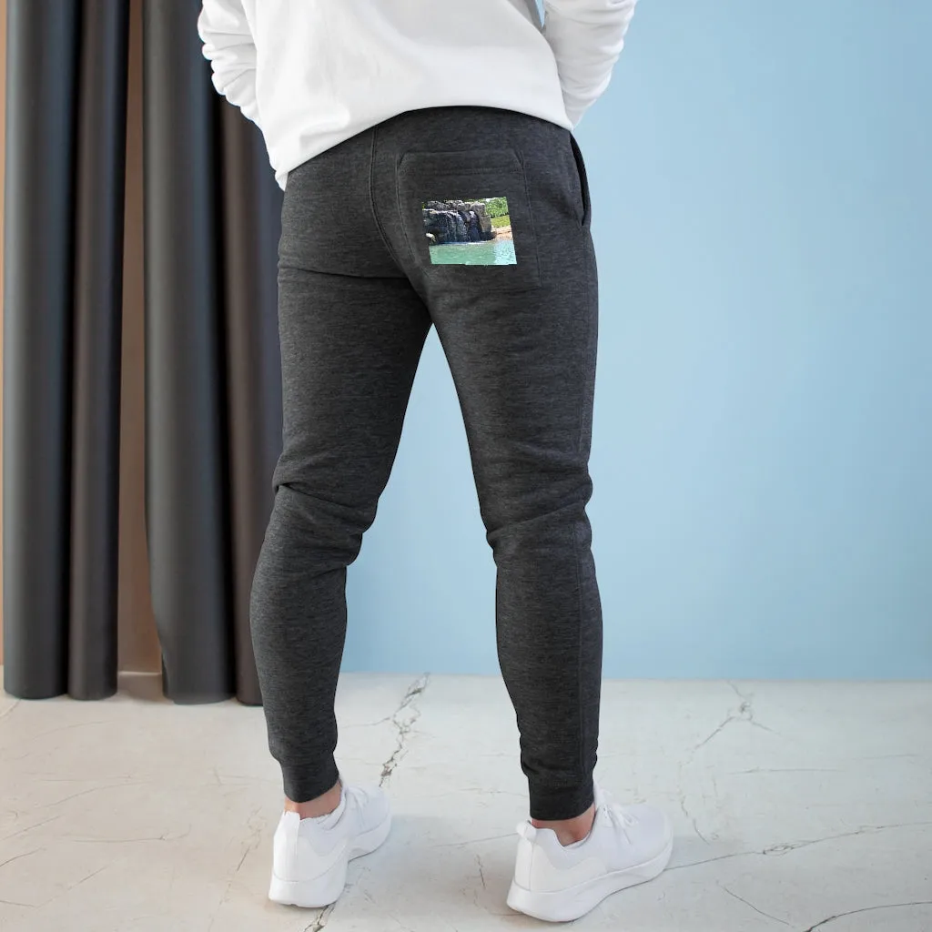 Rock Waterfall Premium Fleece Joggers