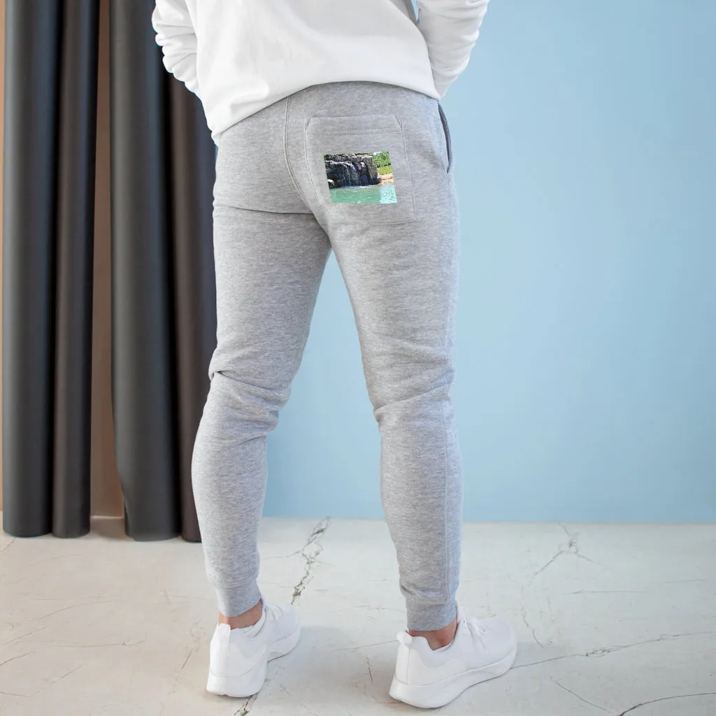 Rock Waterfall Premium Fleece Joggers