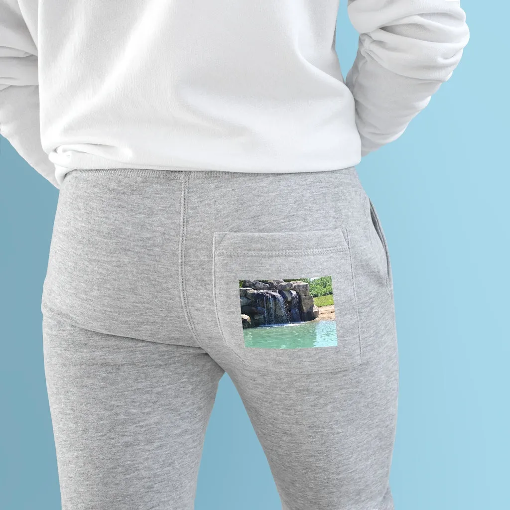 Rock Waterfall Premium Fleece Joggers