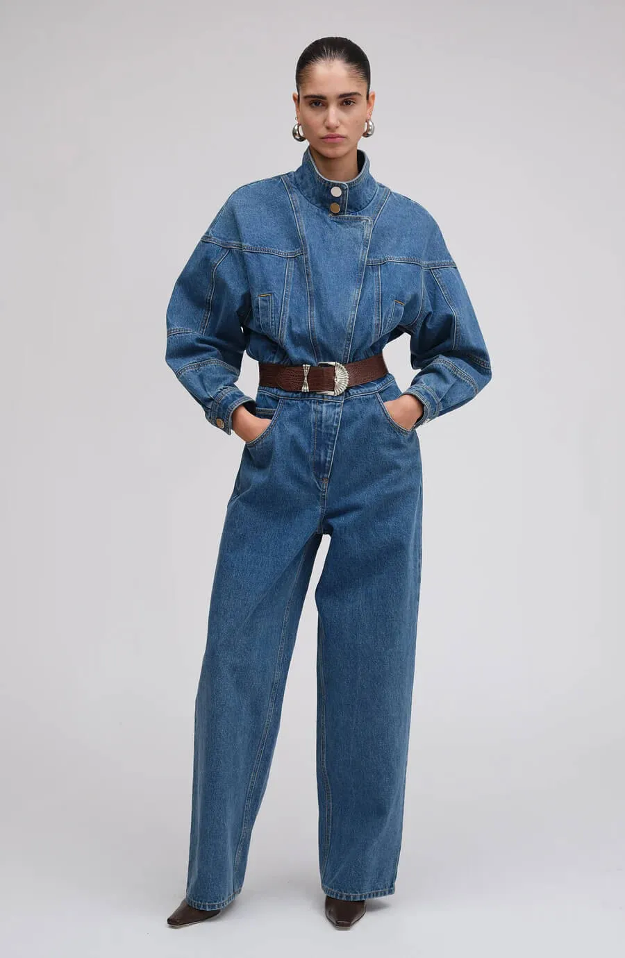 Ronny Kobo Jumpsuit  "Eugene" in Lightwash Blue denim