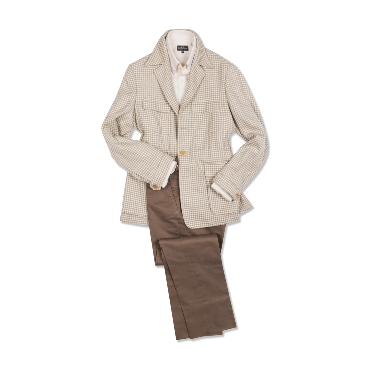 Safari Jacket in Cream Cashmere Check