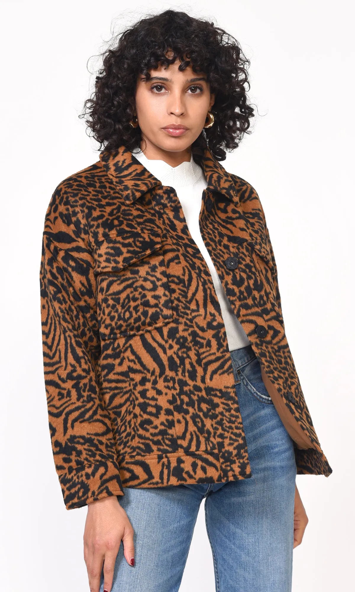 Sammie Oversized Leopard Jacket