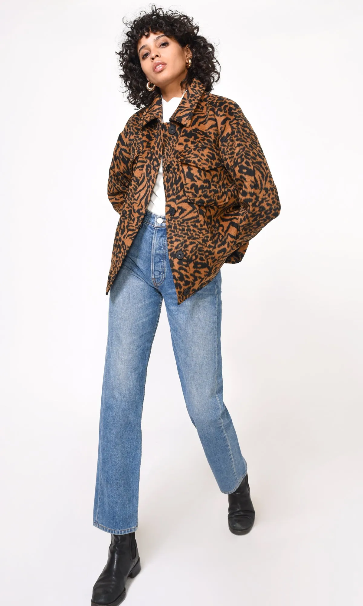 Sammie Oversized Leopard Jacket