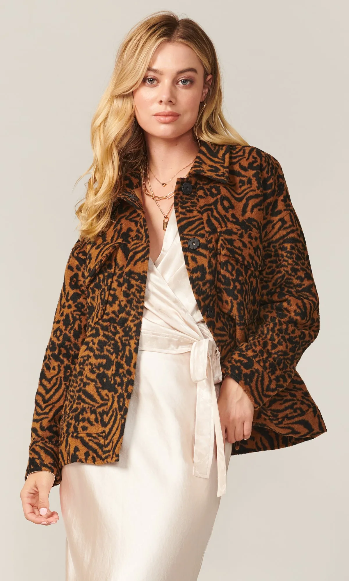 Sammie Oversized Leopard Jacket