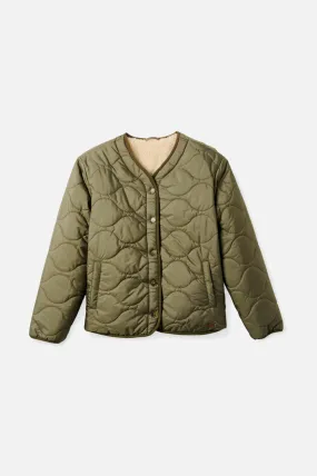 Sherpa Reversible Padded Jacket - Military Olive