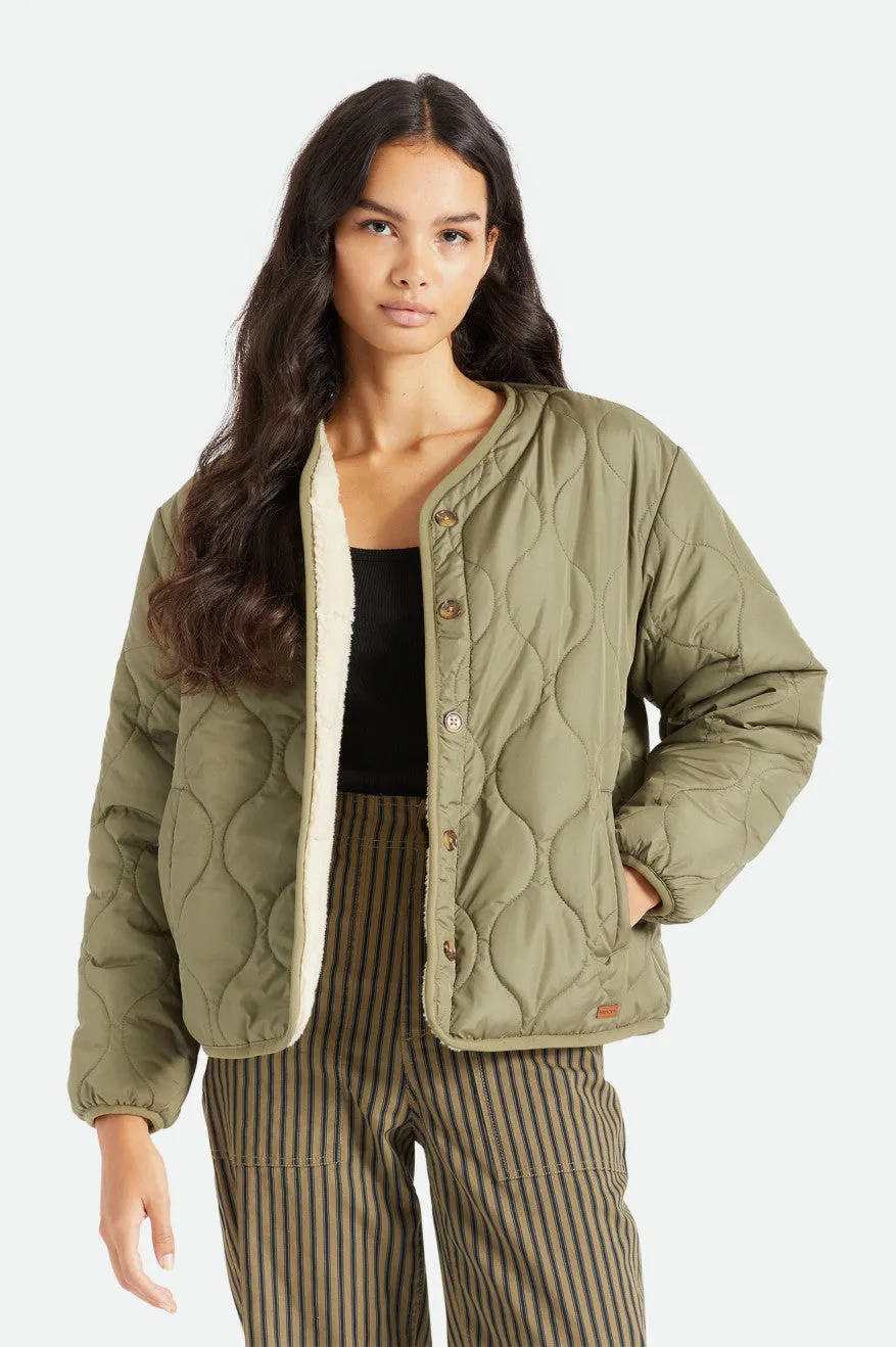 Sherpa Reversible Padded Jacket - Military Olive