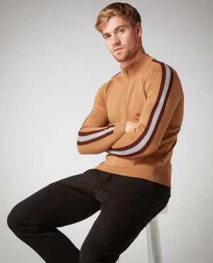 Slim Fit Merino Wool-Blend Half-Zip Sweater