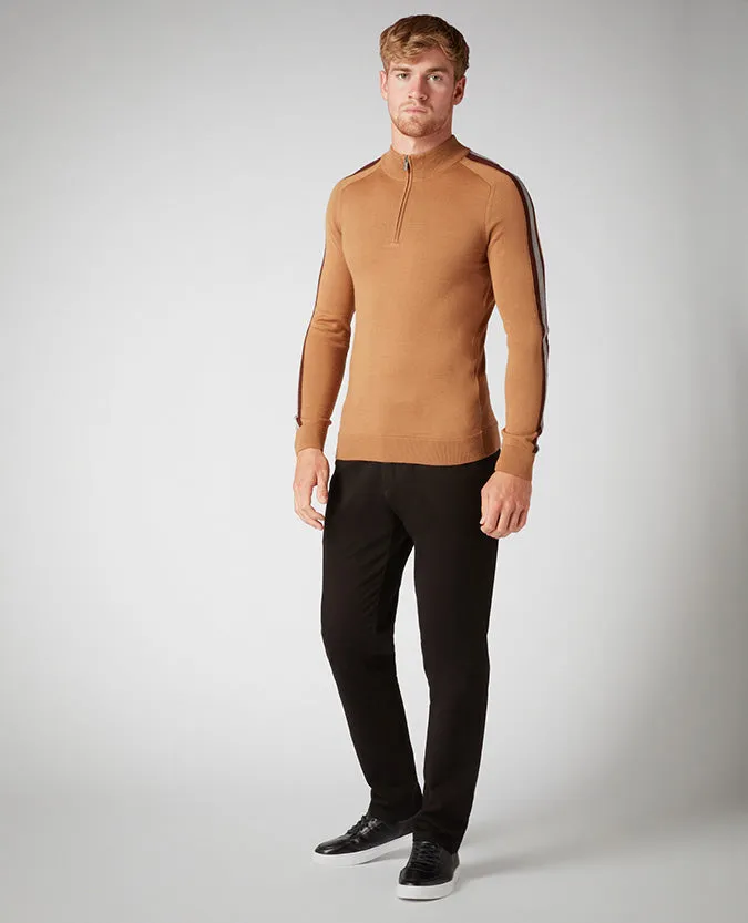 Slim Fit Merino Wool-Blend Half-Zip Sweater